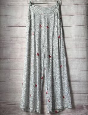 Amara Wide Leg Palazzo Pants Graphic Doodle Alphabet Print Size Small